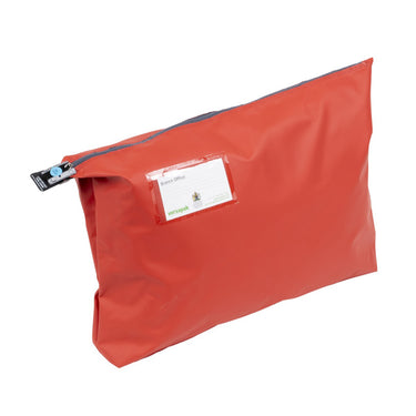 Single Seam Mail Bag with Gusset CG3 Button Red